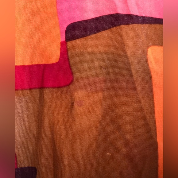 Vintage Geometric Funky Retro Kathy Che Button Up Long Sleeve Top Size 12 - Picture 7 of 7